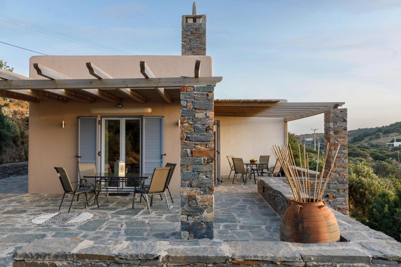 Cycladic Villa With Sea View! Ioulis Bagian luar foto