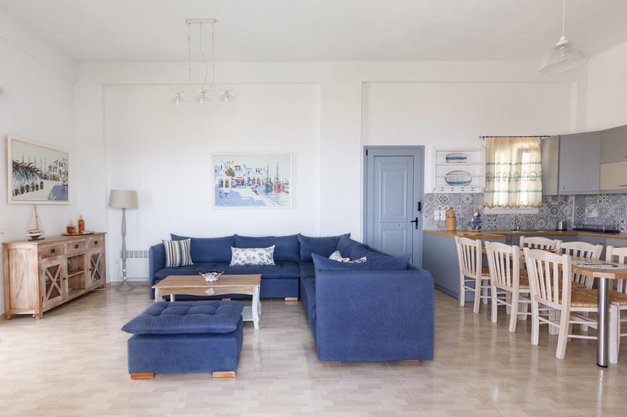 Cycladic Villa With Sea View! Ioulis Bagian luar foto