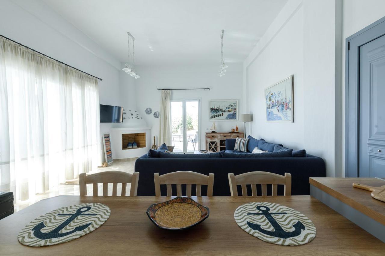 Cycladic Villa With Sea View! Ioulis Bagian luar foto