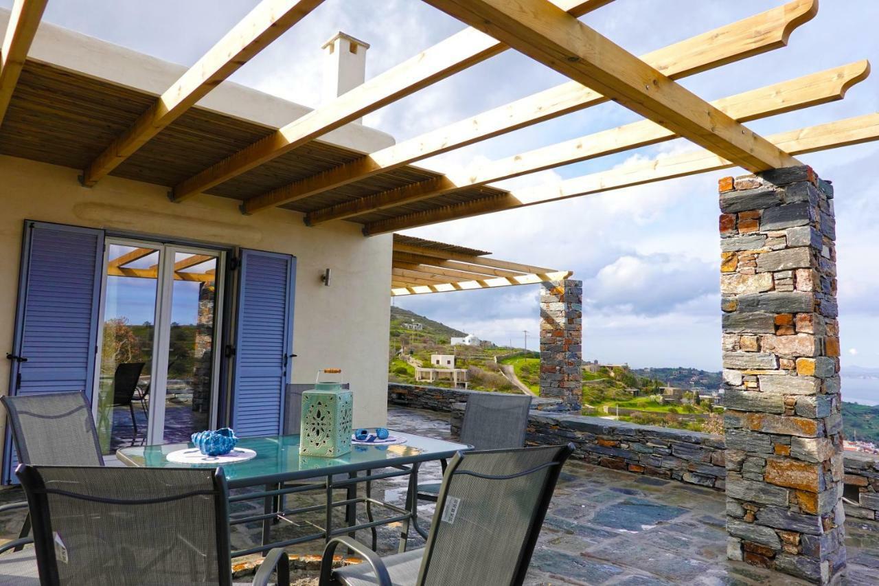 Cycladic Villa With Sea View! Ioulis Bagian luar foto